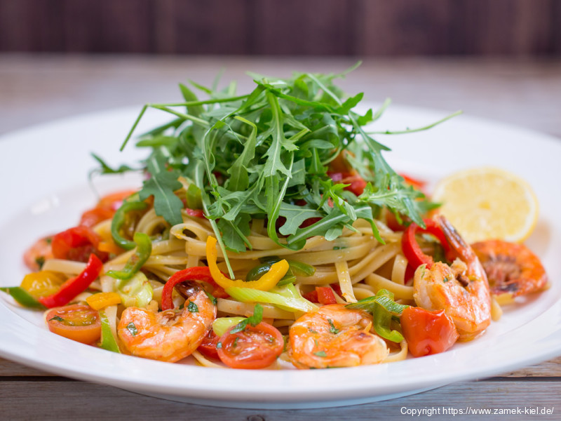 Linguine mit Riesengarnelen